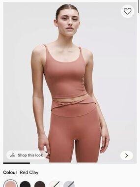 Lululemon align twist strap Crop Tank in Red Clay